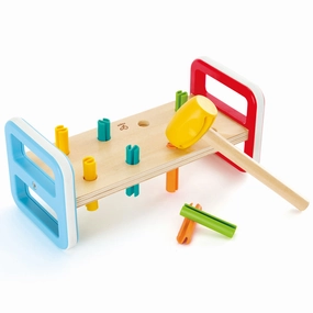 Hape Rainbow Pounder  Colorful Wooden Hammering Bench Toy
