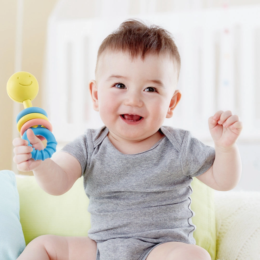 Hape Rattling Rings Teether  Pastel Joy