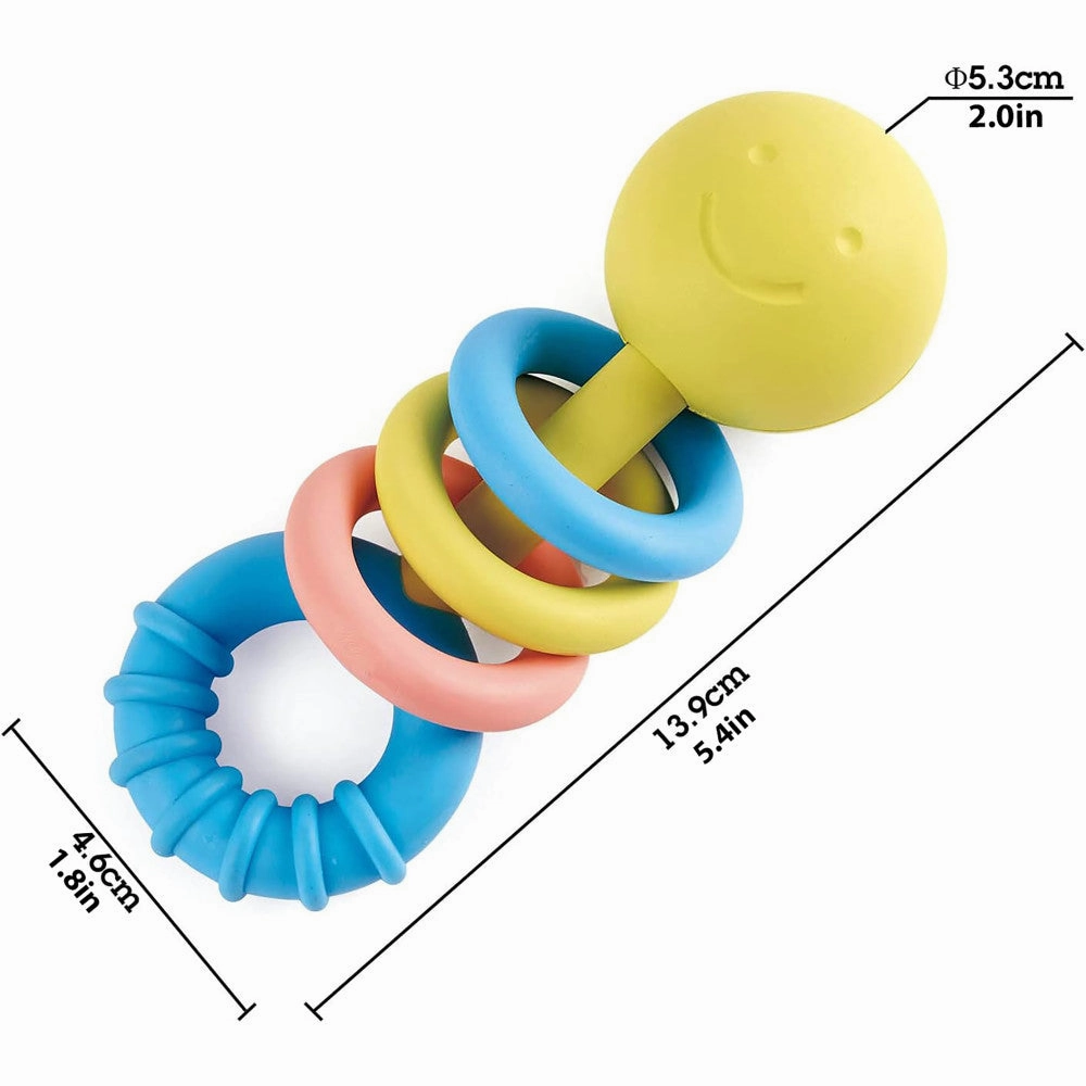 Hape Rattling Rings Teether  Pastel Joy