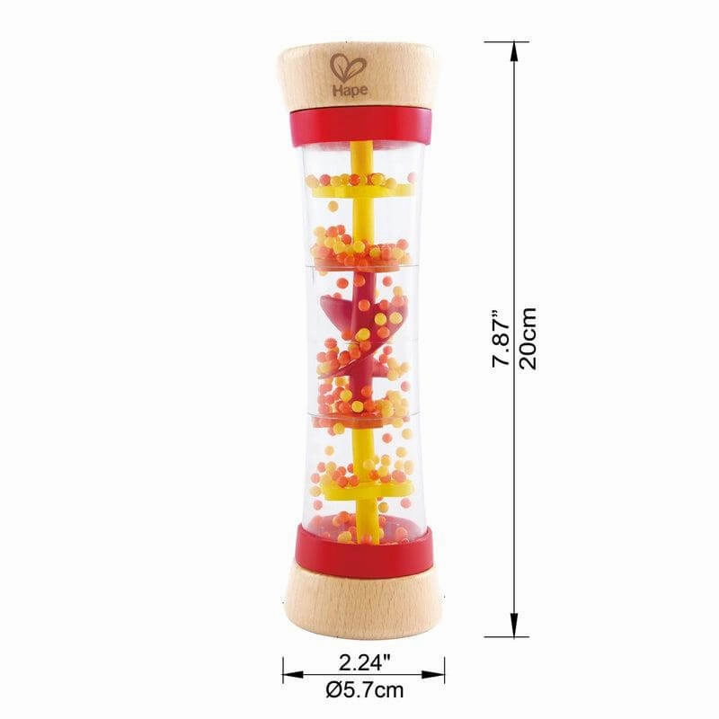 Hape Red Beaded Raindrops Sensory Baby Rattle Toy Suitable from Birth