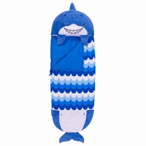 Happy Nappers Blue Shark 54 inch Plush Pillow & Sleepy Sack - Medium