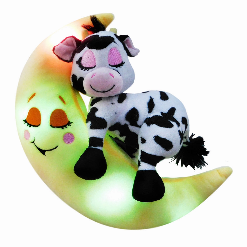 Happy Nappers Lullabrites 10 inch Interactive Moon Pet Cow - Lights & Sounds