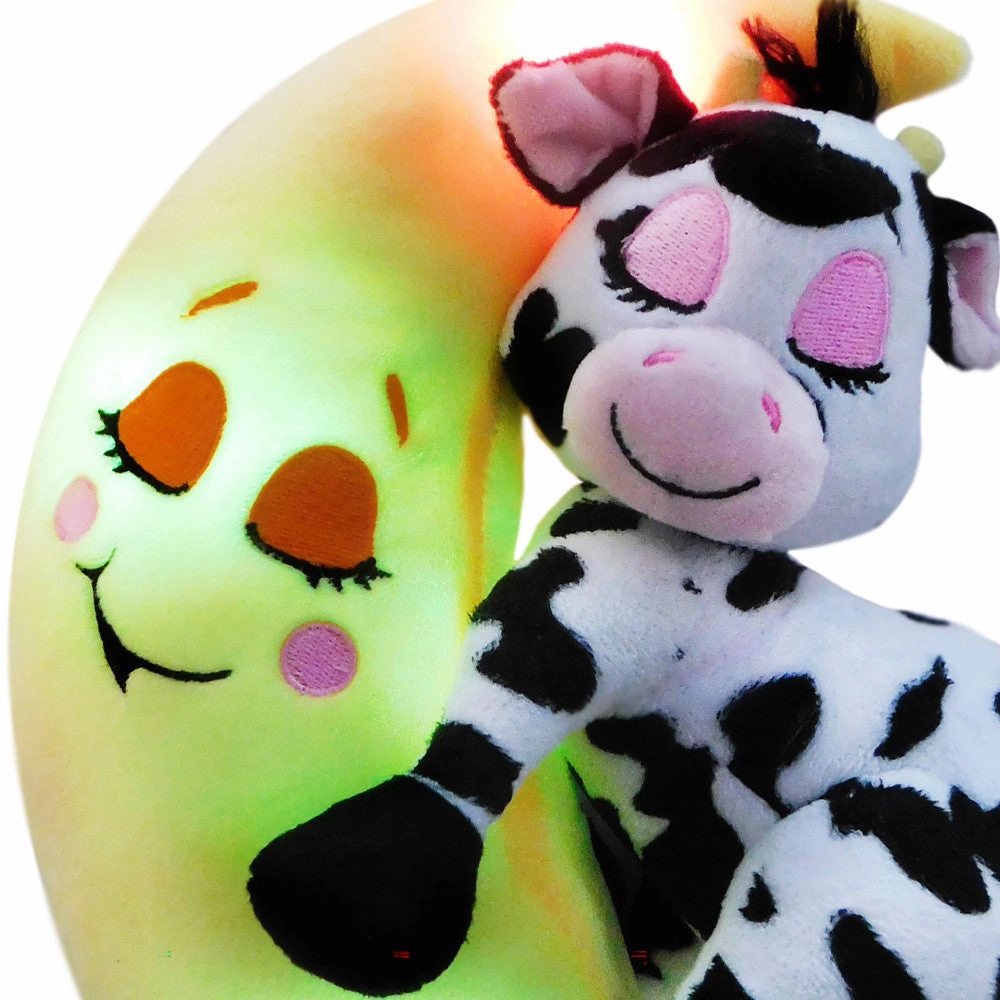 Happy Nappers Lullabrites 10 inch Interactive Moon Pet Cow - Lights & Sounds