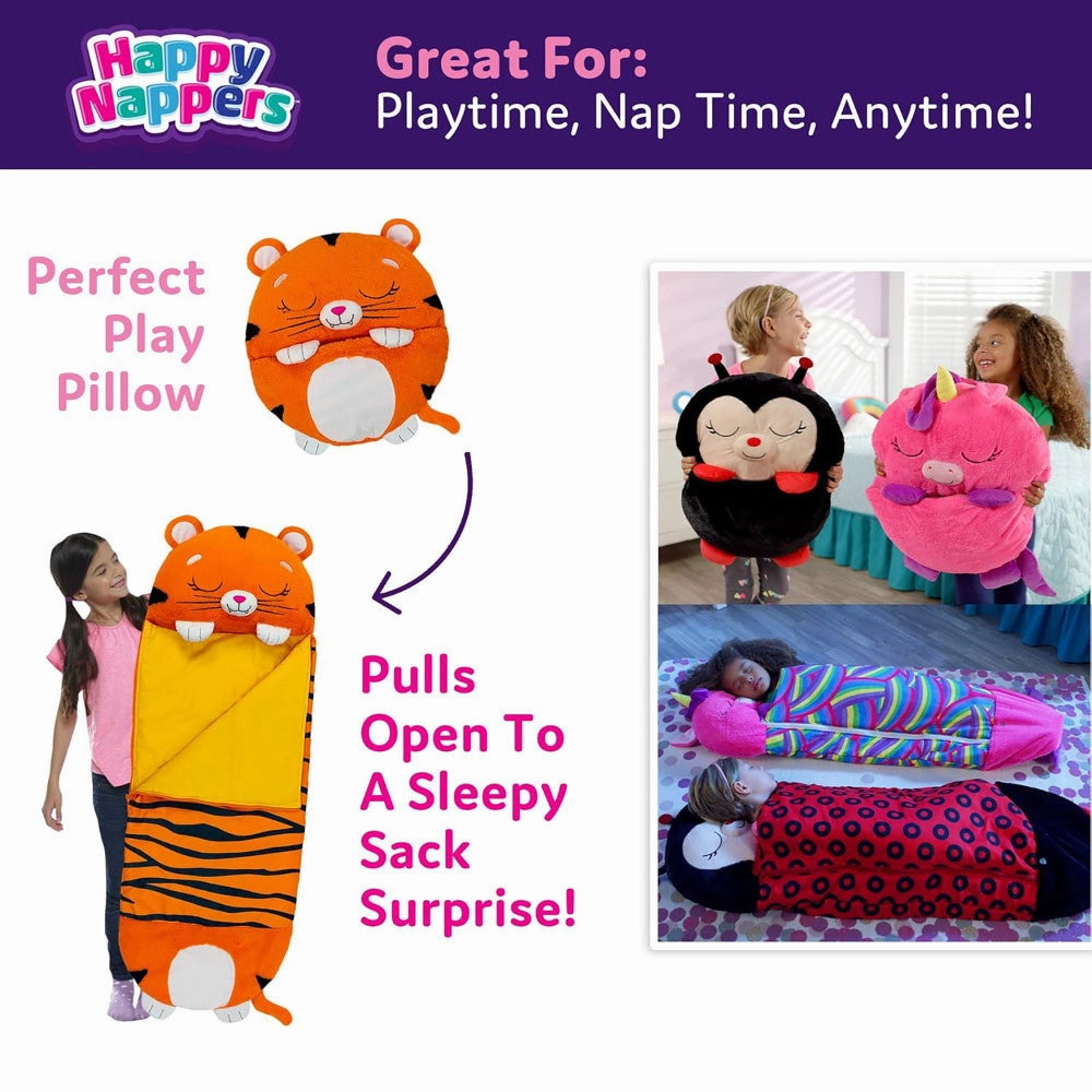 Happy Nappers Tiger Tobi 66 inch Plush Sleepy Sack - Large