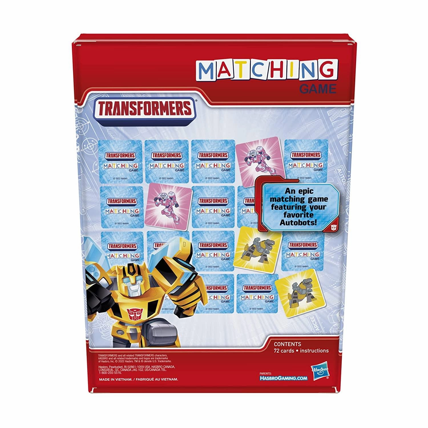 Hasbro Gaming Transformers Matching Game for Kids Ages 3 and Up