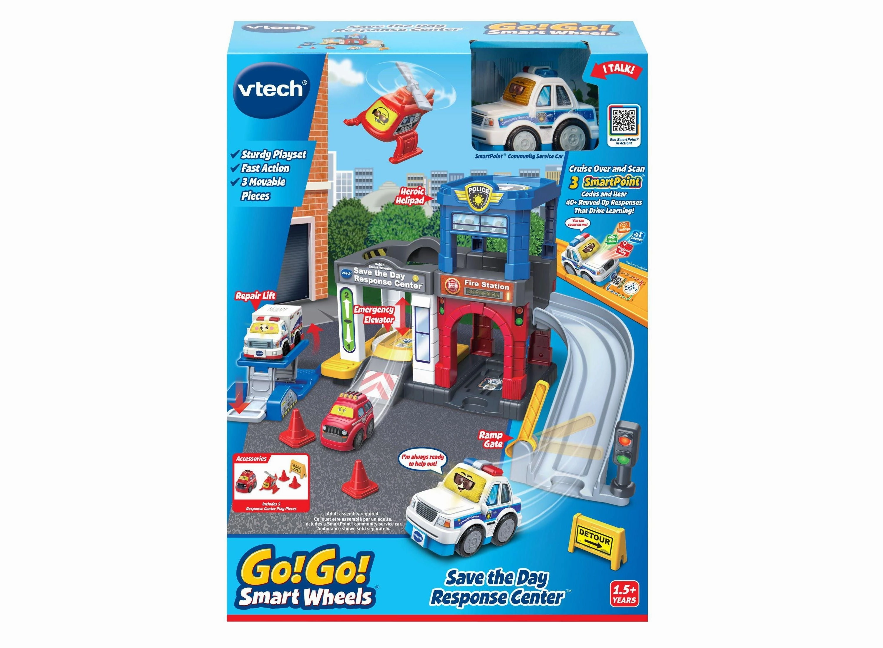 Heroic Hideout Action Playset - Fire Station & Police Tower