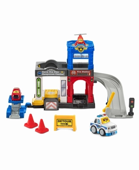 Heroic Hideout Action Playset - Fire Station & Police Tower