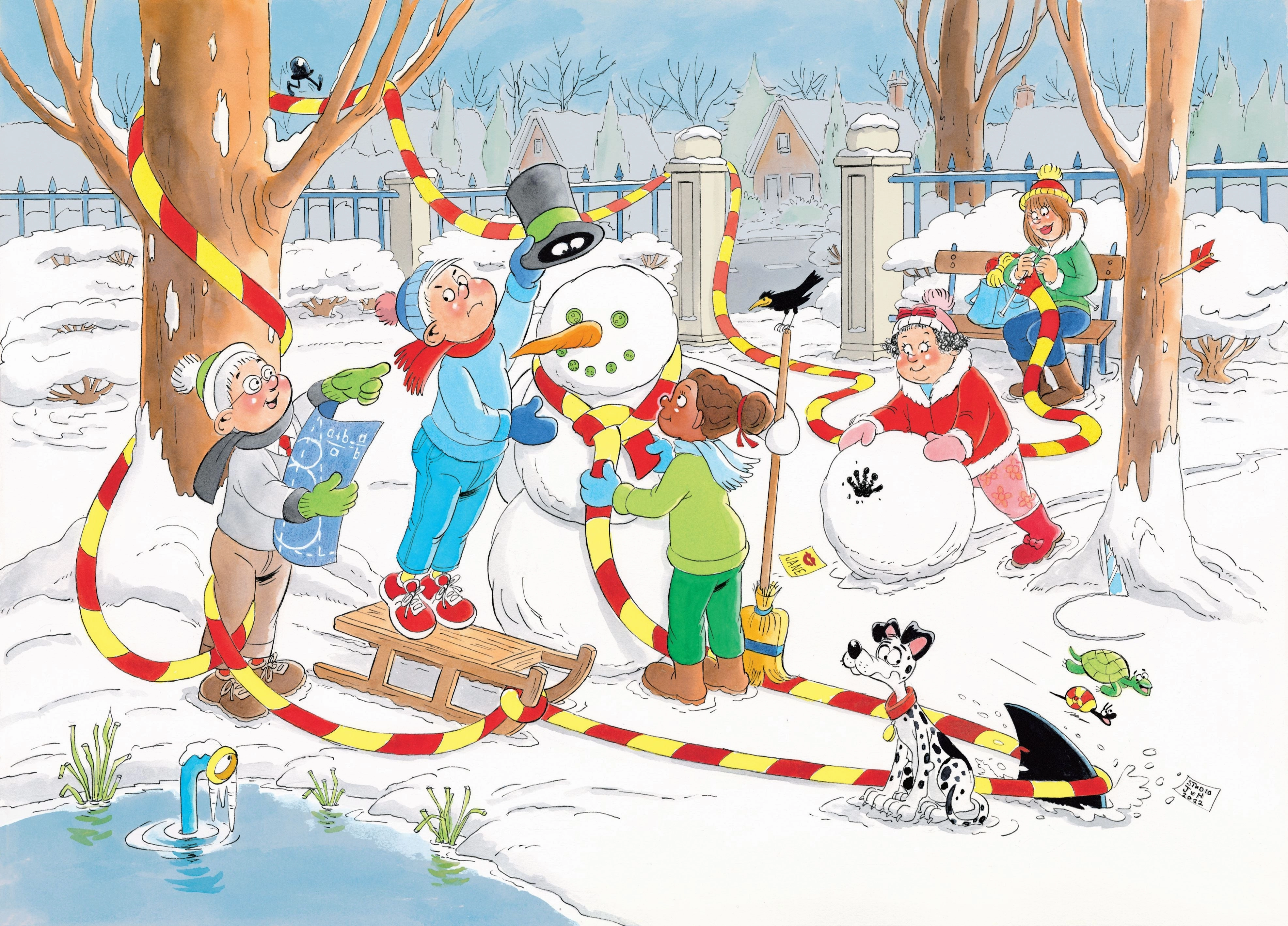 Holdson Mini Jan Van HAAsteren The Snowman 100 Piece Comic Puzzle