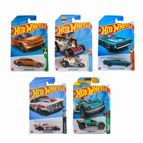 Hot Wheels Basic Car J Case 2024 Wave Three Pack of 5 Mainlines for Collectors