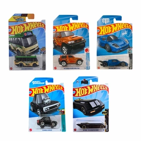 Hot Wheels Basic Car J Case 2024 Wave Two Pack of 5 Mainlines for Collectors