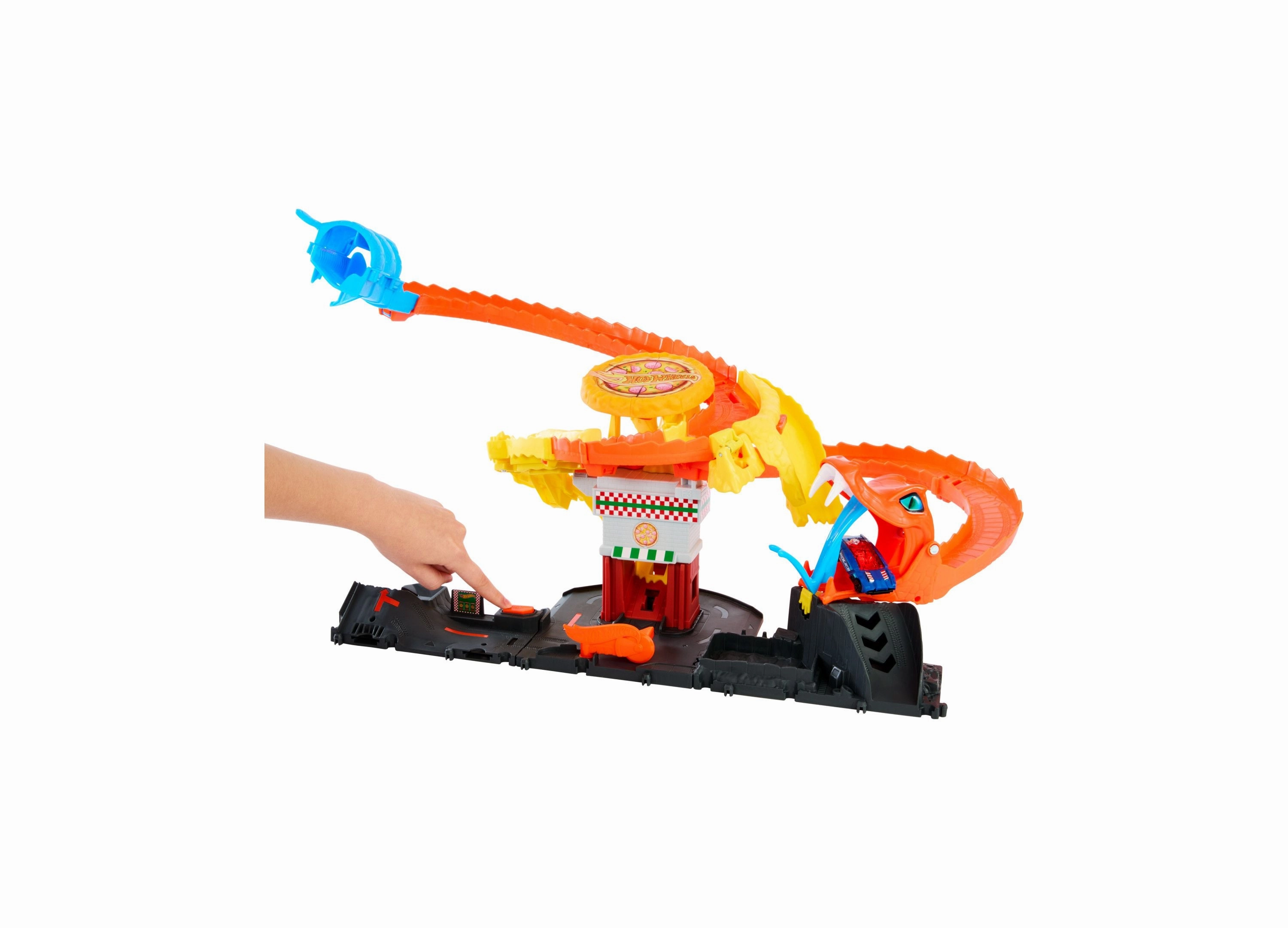 Hot Wheels City Pizza Slam Cobra Attack 1:64 Scale Playset