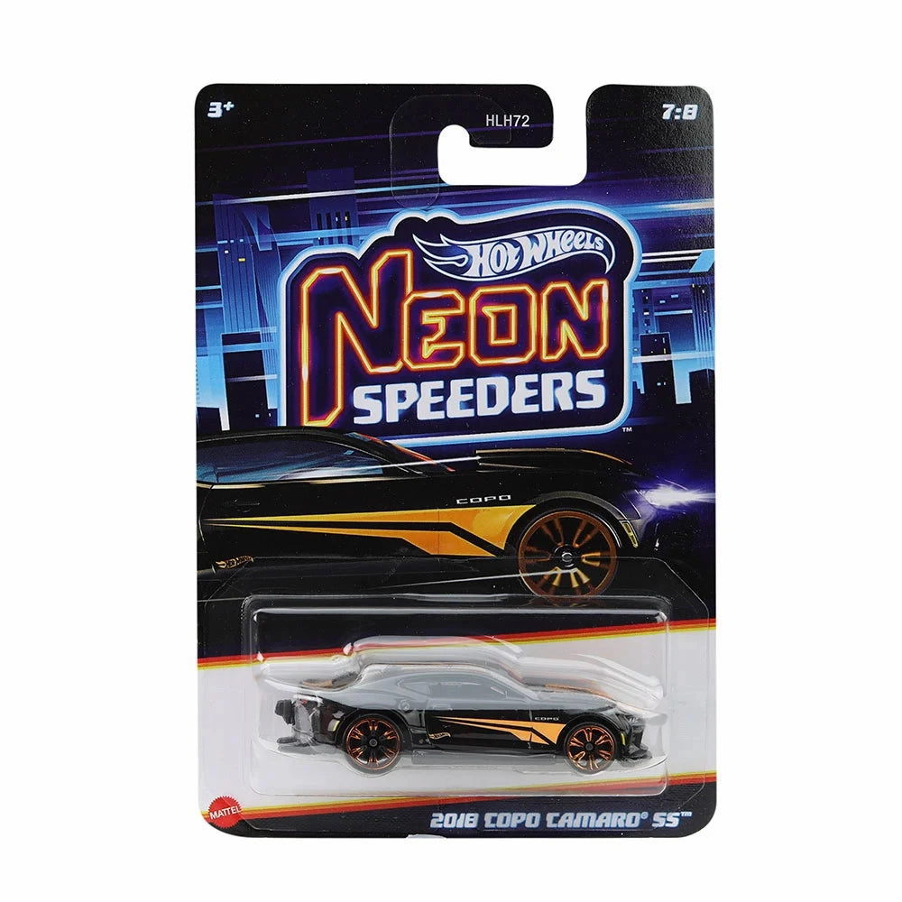 Hot Wheels Neon Speeder 2025 Edition 1:64 Scale 2018 Copo Camaro SS Die-Cast Vehicles For Ages 3 
