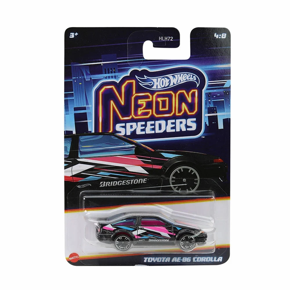 Hot Wheels Neon Speeder 2025 Edition 1:64 Scale Toyota AE-86 Corolla Die-Cast Vehicles For Ages 3 