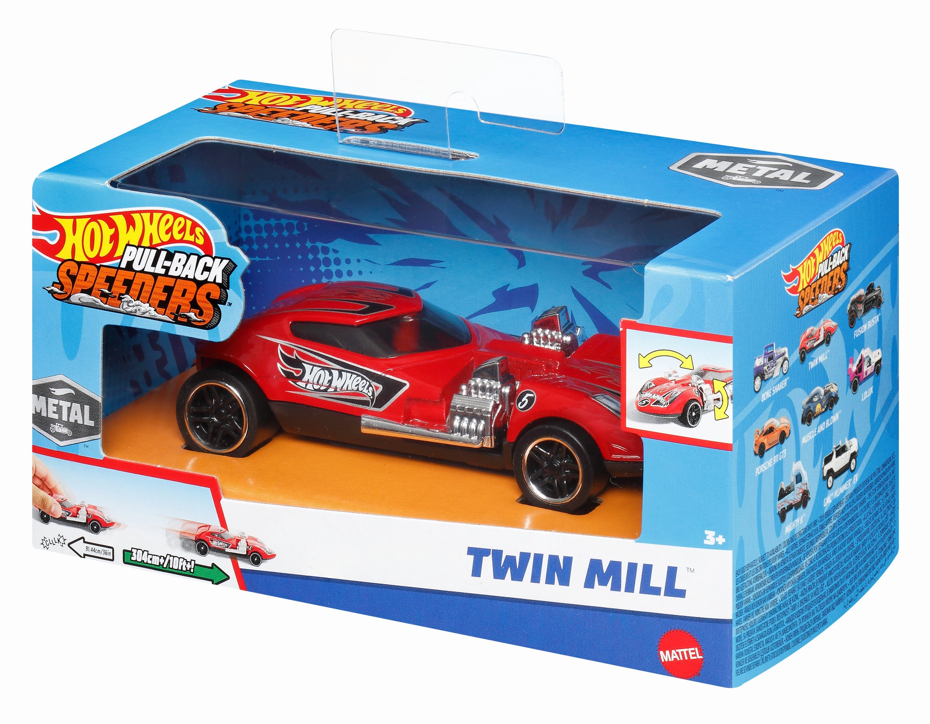 Hot Wheels Pull-Back Speeders Twin Mill