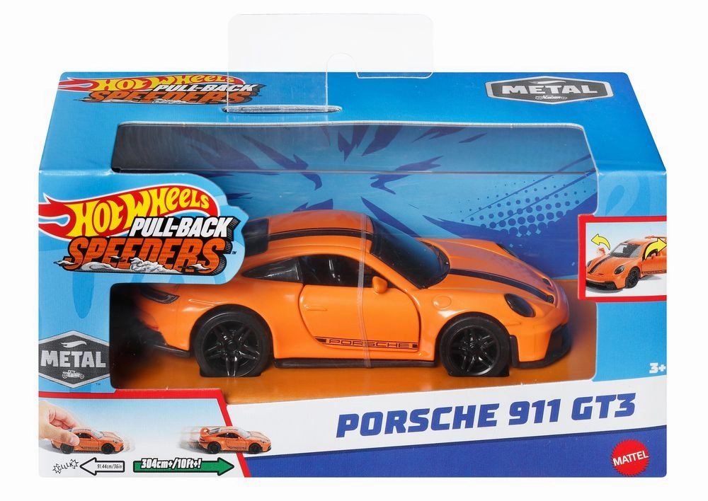 Hot Wheels Pullback Single - Porsche 911 GT3