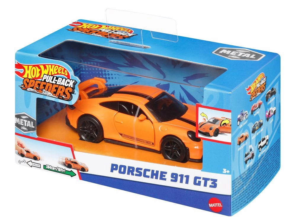 Hot Wheels Pullback Single - Porsche 911 GT3