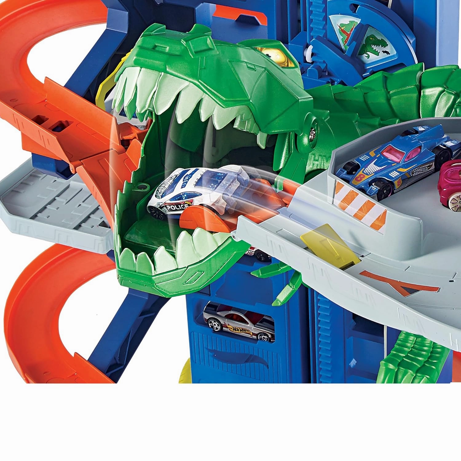Hot Wheels Ultimate Garage Track Set with 2 Toy Cars with Multi-Level Side-by-Side Racetrack, Storage for 100  1:64 Scale Vehicles For Kids Ages 5 And Up