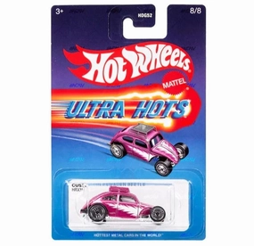 Hot Wheels Ultra Hots Retro 2024 Edition 1:64 Scale Custom Volkswagen Beetle Pro Die-Cast Vehicles with Full Front & Rear Decoration VUM Parts for Ages 3 