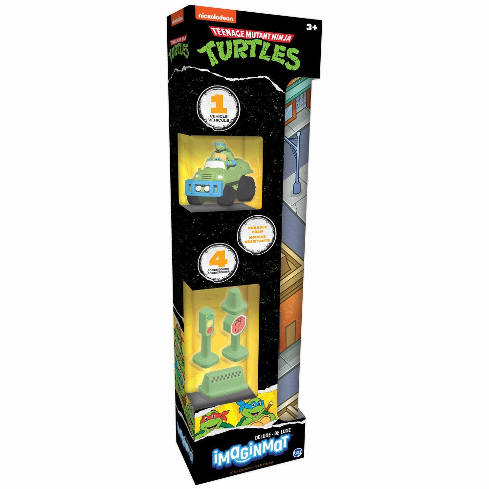 Imaginmat Deluxe TMNT Vibrant Playmat & Toy Car Adventure Zone