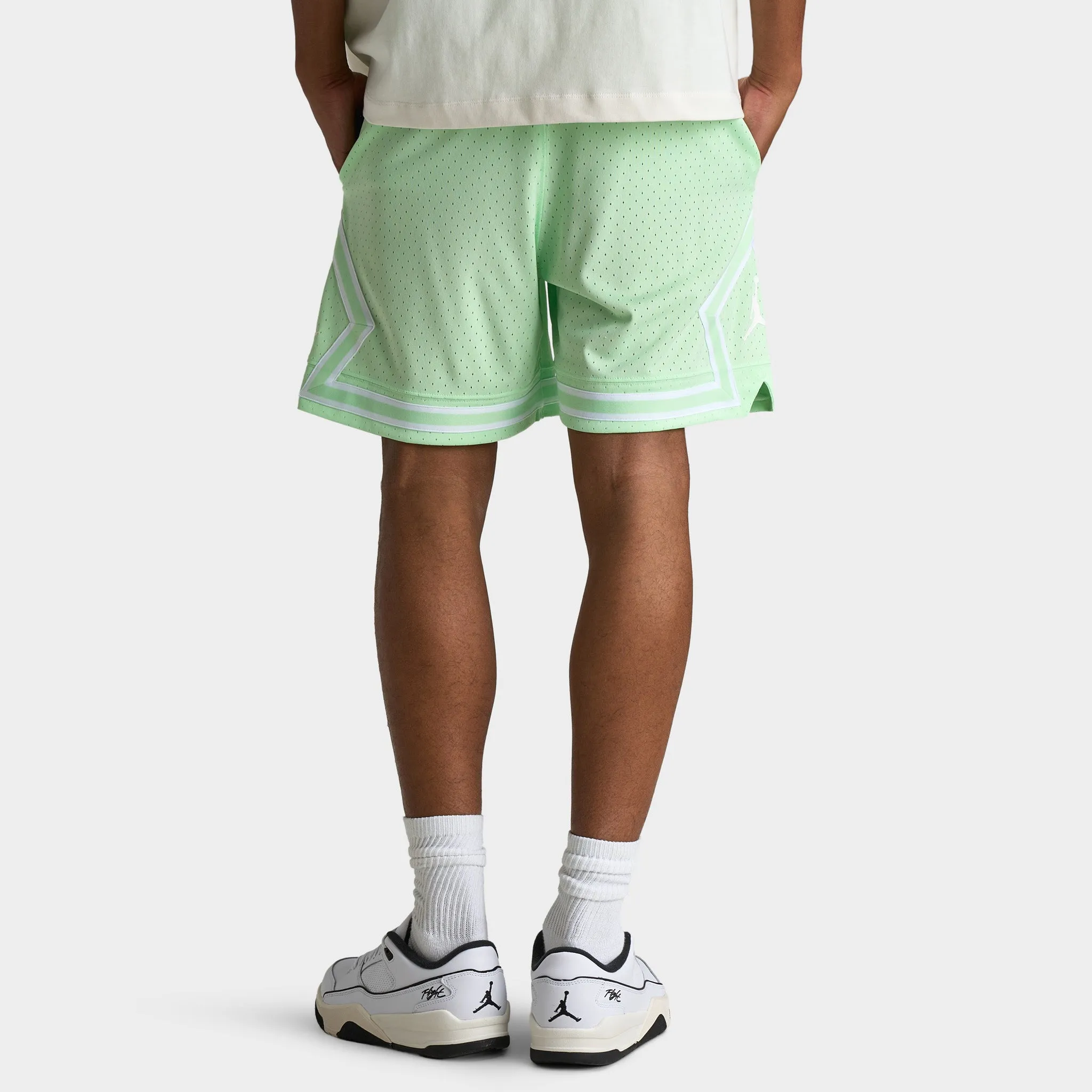 Jordan Jordan Sport Dri-FIT Mesh Diamond Shorts Vapor Green / White - White