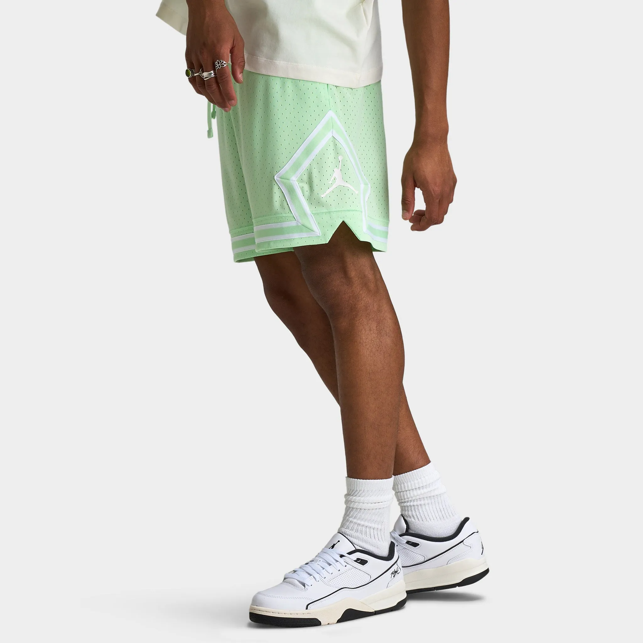 Jordan Jordan Sport Dri-FIT Mesh Diamond Shorts Vapor Green / White - White