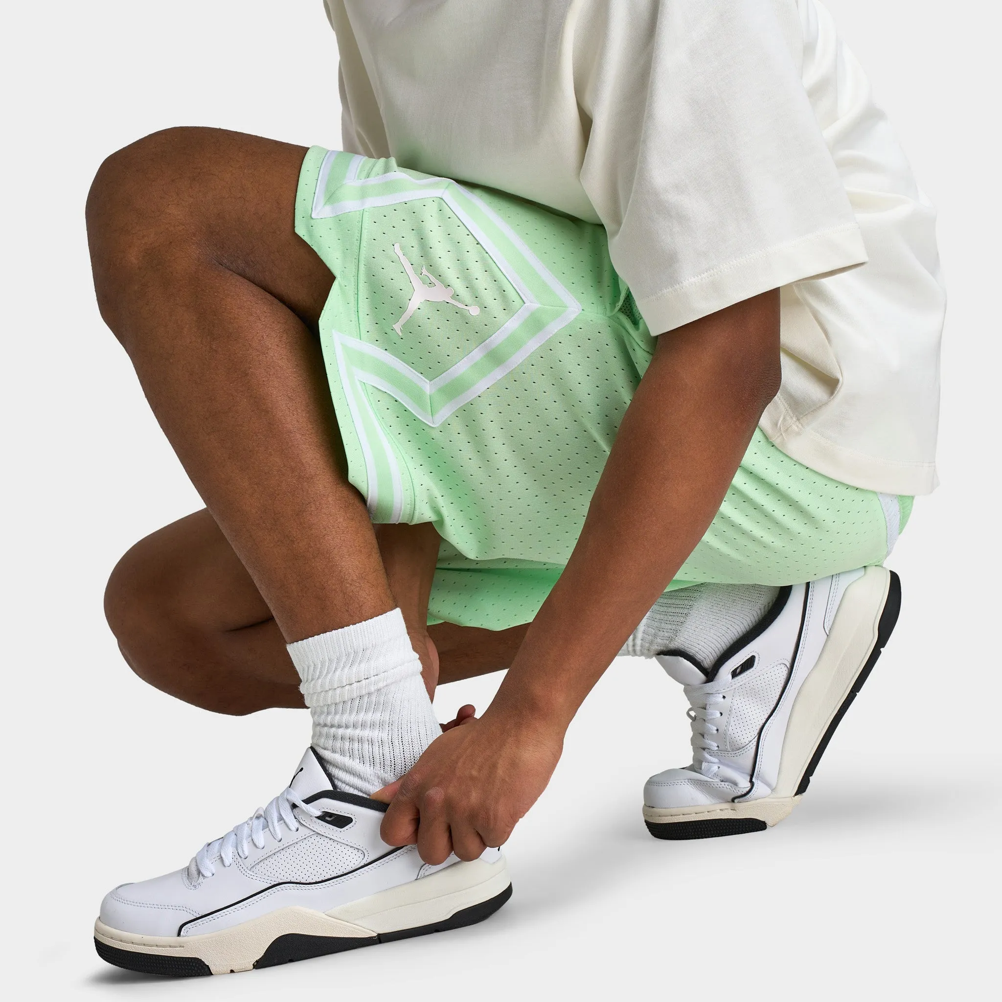 Jordan Jordan Sport Dri-FIT Mesh Diamond Shorts Vapor Green / White - White