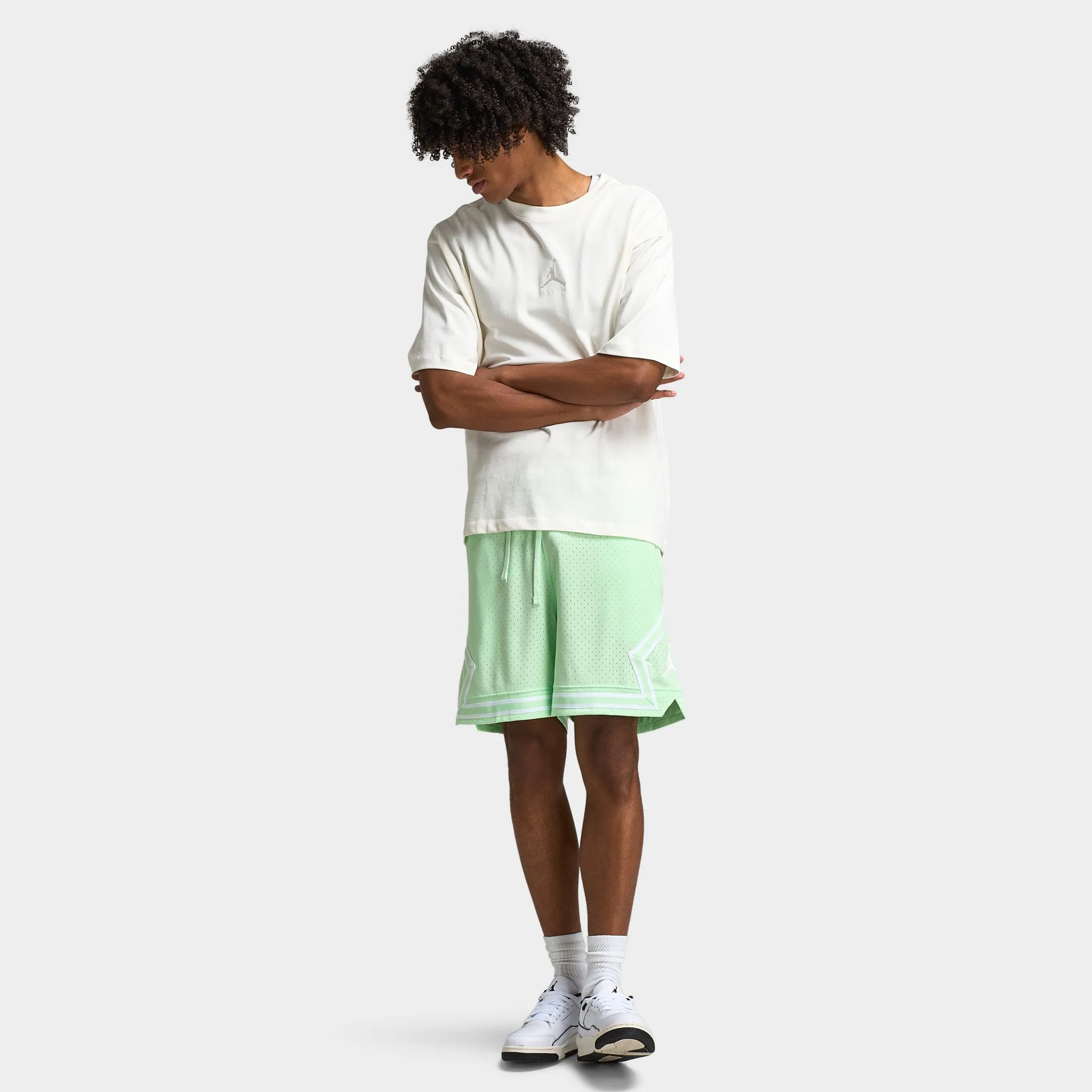 Jordan Jordan Sport Dri-FIT Mesh Diamond Shorts Vapor Green / White - White