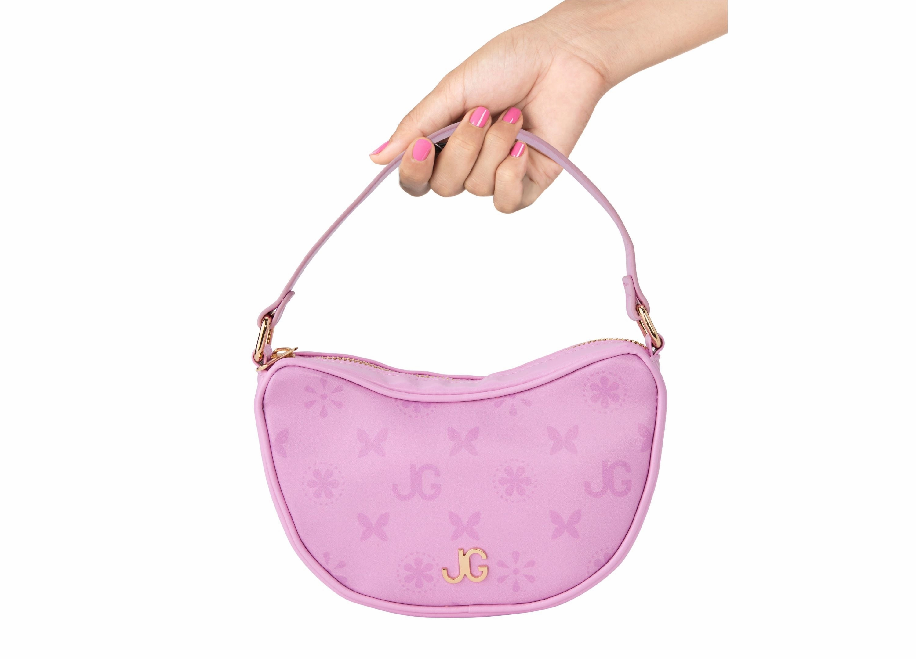 Journey Girls Fashionable Quilted Handbag with Monogram Scarf - Pastel Purple