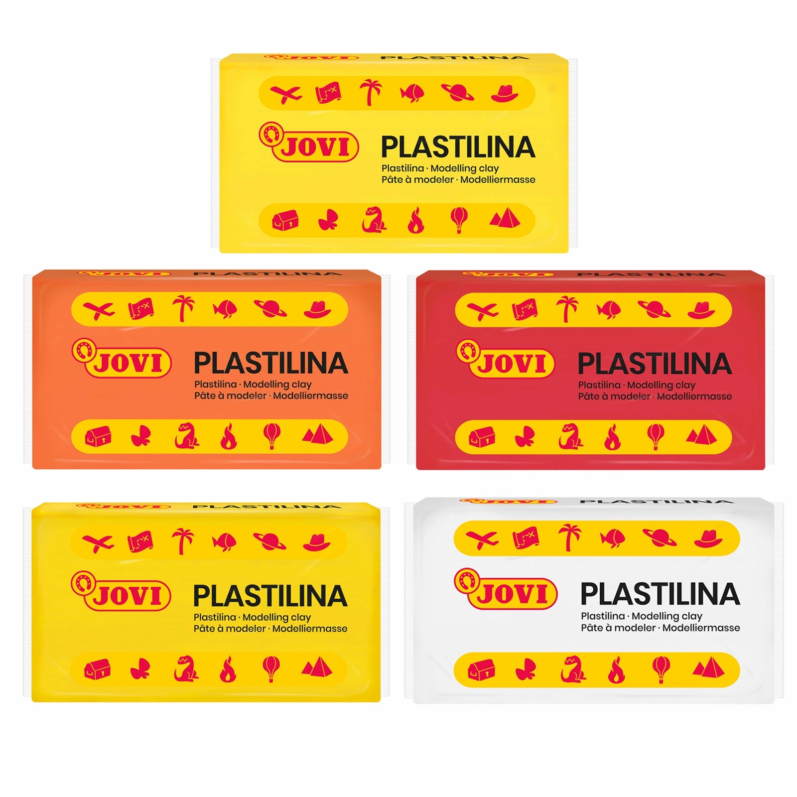 JOVI Plastilina Vegetable-Based Modeling Clay, 30 Bars - Assorted Colors