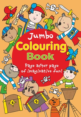Jumbo Colouring 56 Page Book Orange