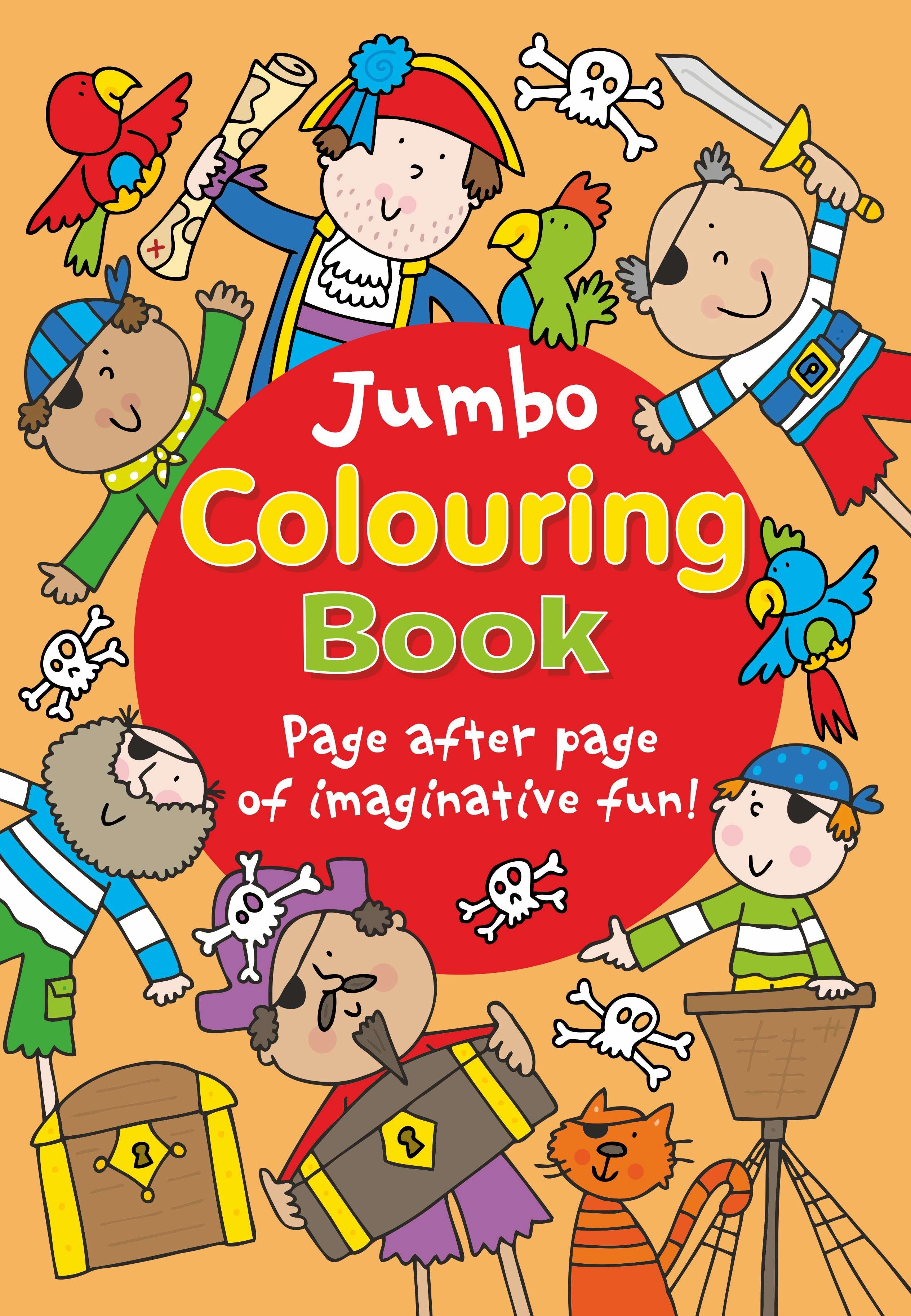 Jumbo Colouring 56 Page Book Orange