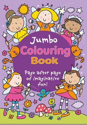 Jumbo Colouring 56 Page Book Purple