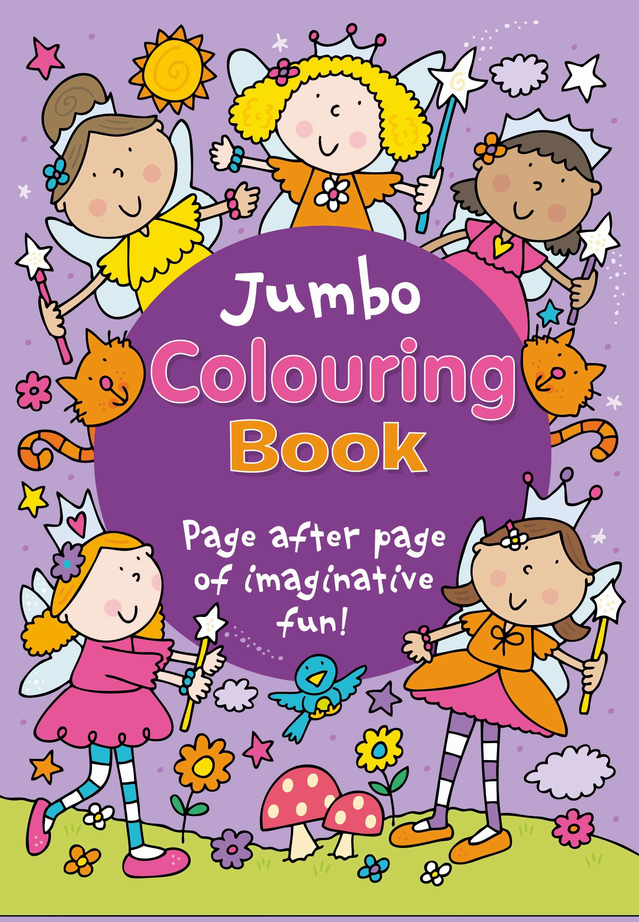 Jumbo Colouring 56 Page Book Purple