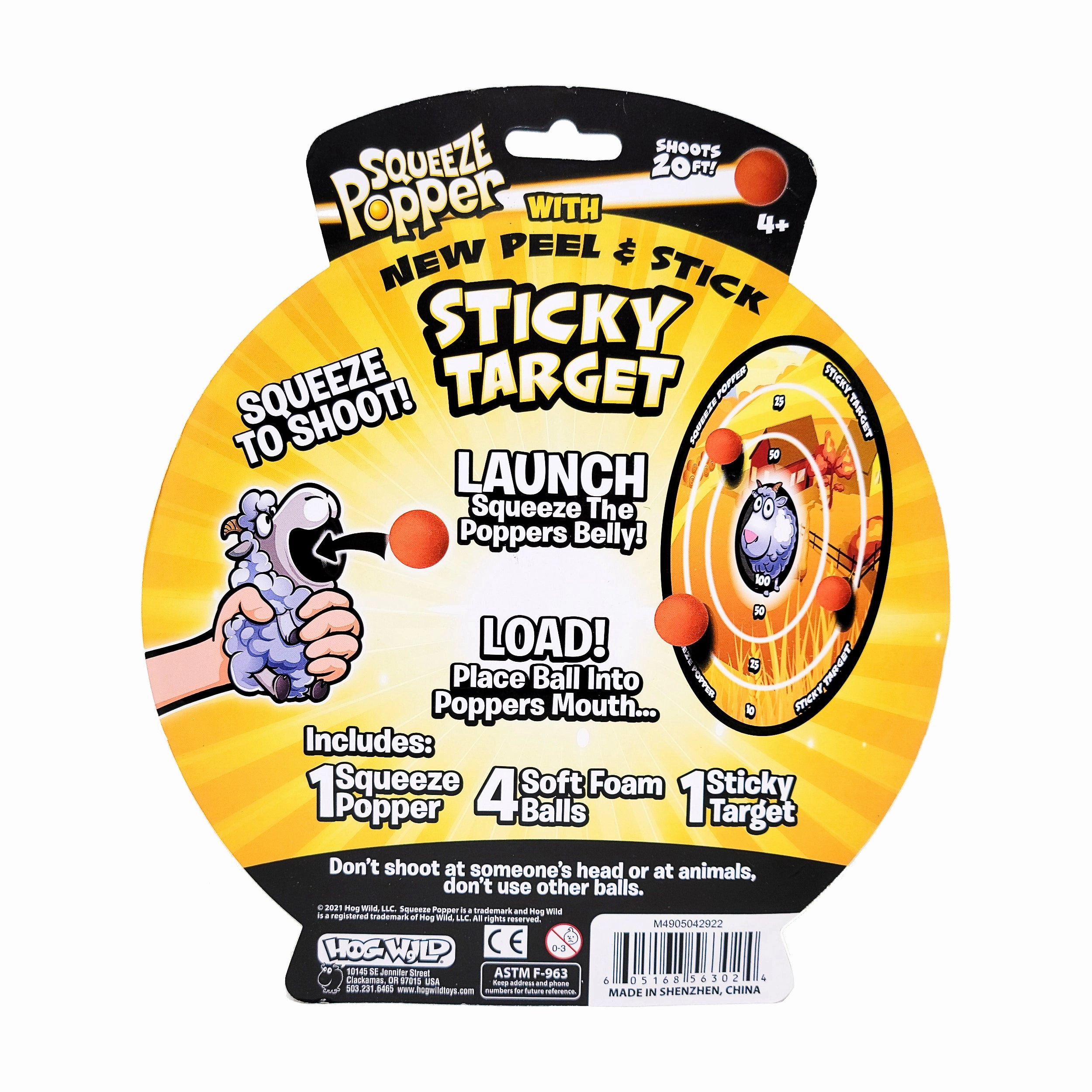 Jurassic Jolt T-Rex Squeeze Popper with Sticky Target