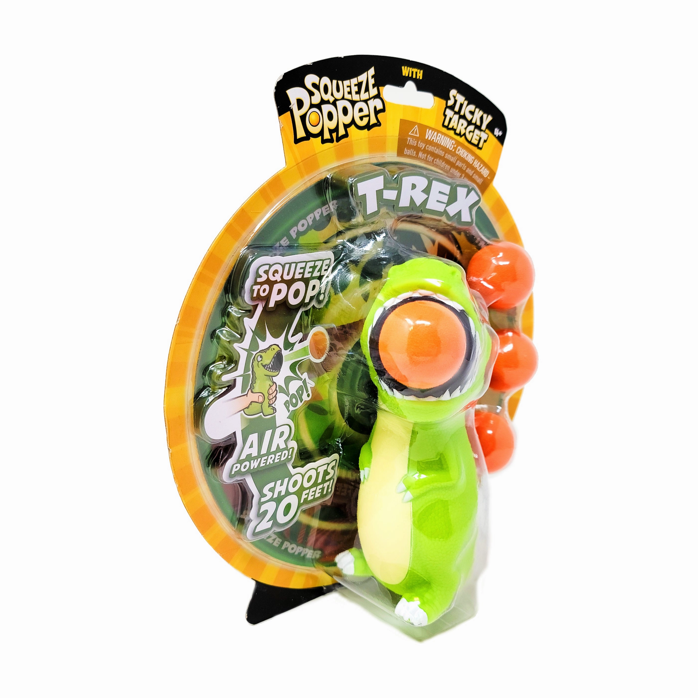 Jurassic Jolt T-Rex Squeeze Popper with Sticky Target