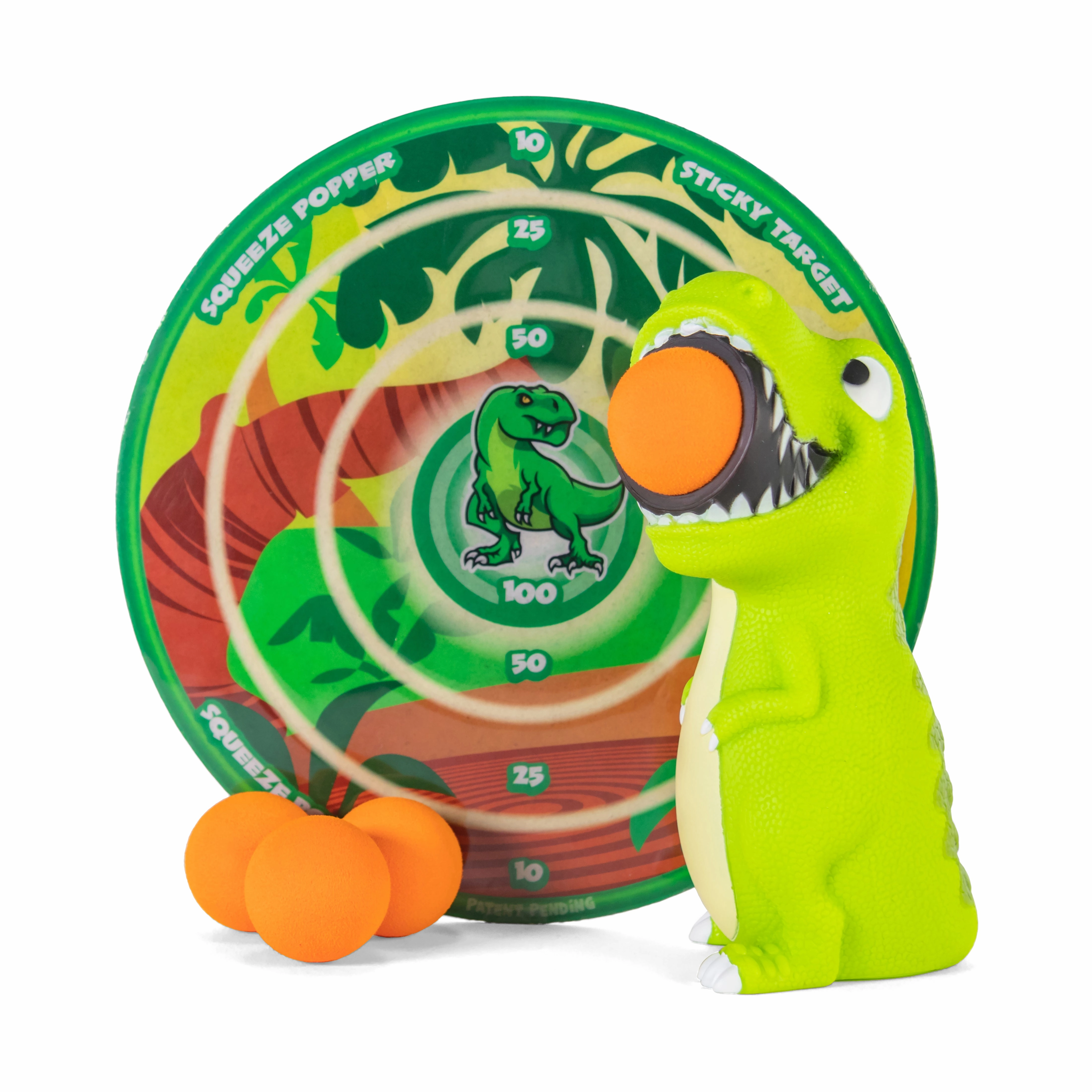 Jurassic Jolt T-Rex Squeeze Popper with Sticky Target