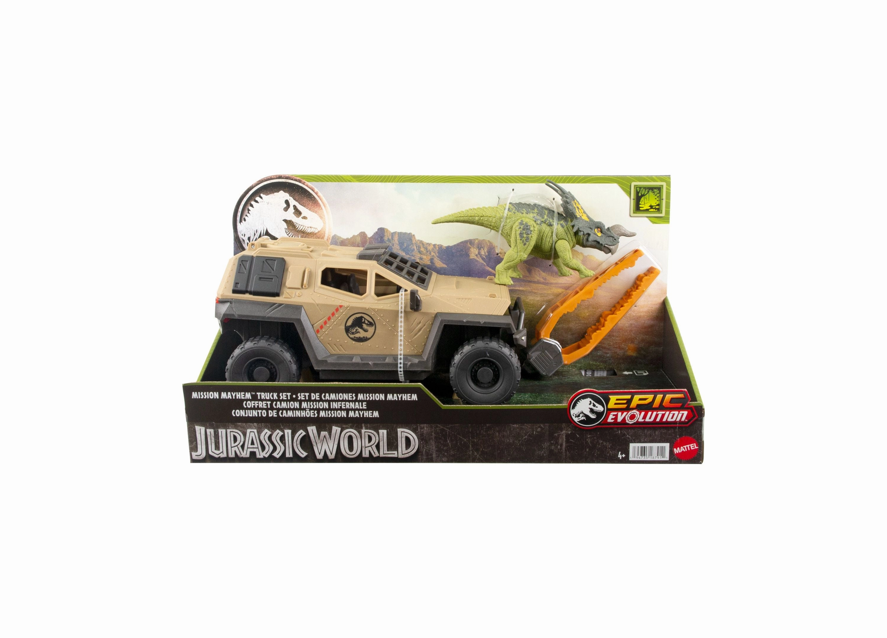 Jurassic World Mission Mayhem Truck with Detachable Claw and Einiosaurus Figure
