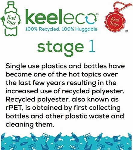 Keeleco 25cm Turtle Sealife Animal Recycled Soft Toy for All Ages