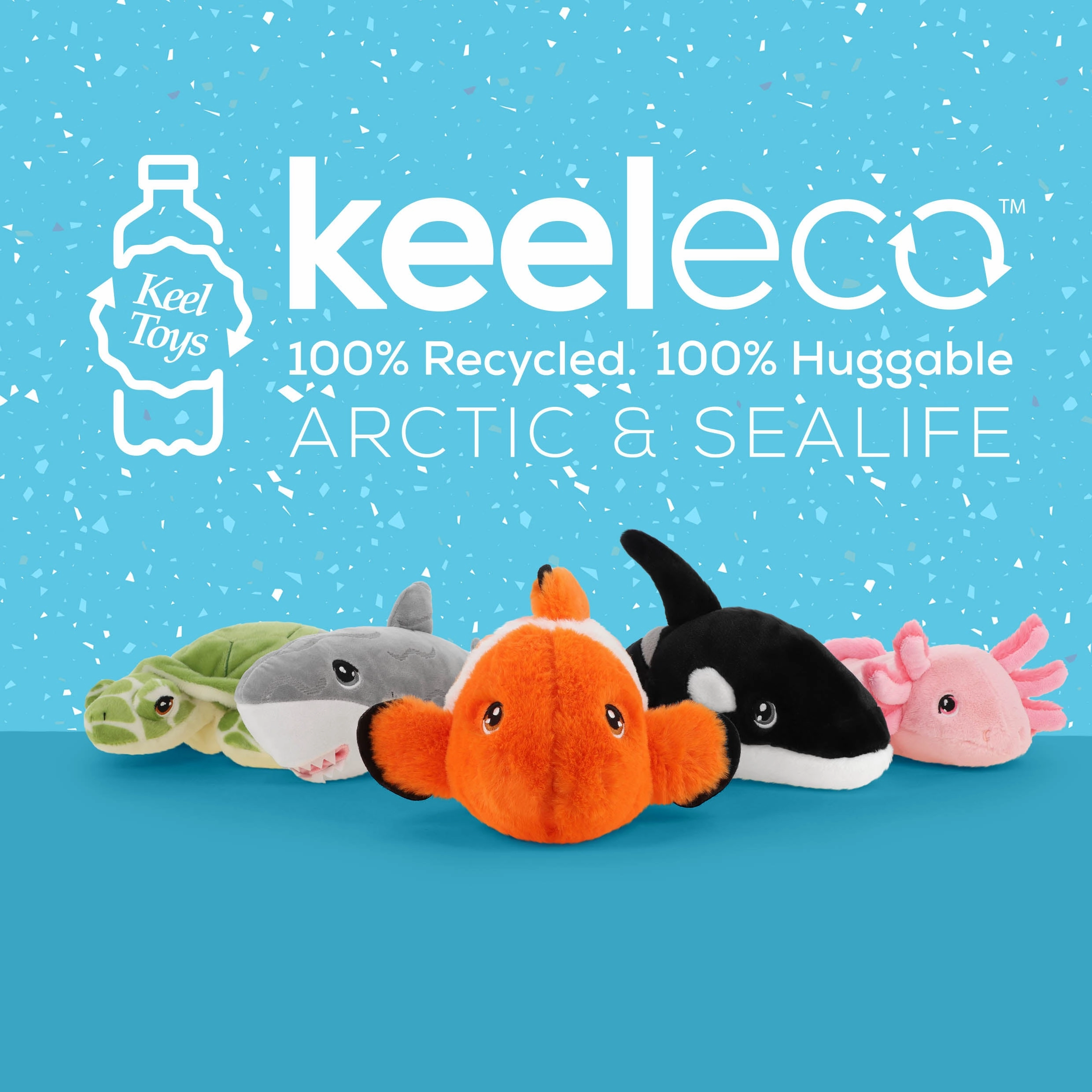Keeleco 25cm Turtle Sealife Animal Recycled Soft Toy for All Ages