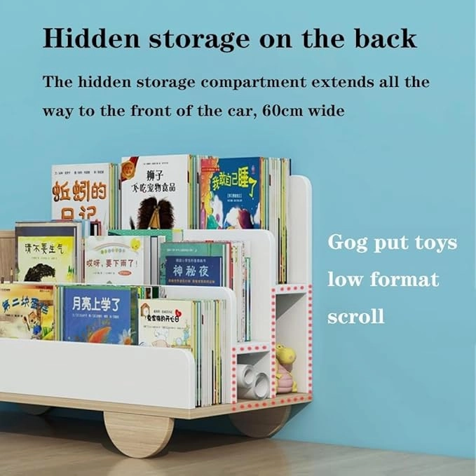 Kiddies Kingdom Bus Shelf Push Cart Organisers For Ages 3 and Above