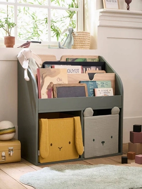 Kiddies Kingdom Storage unit with 2 cubbyholes   bookcase school Organisers For Ages 3 and Above