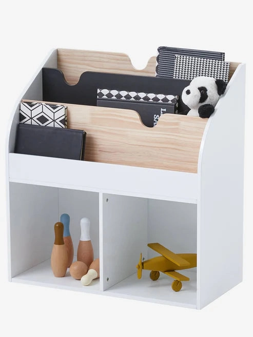 Kiddies Kingdom Storage unit with 2 cubbyholes   bookcase school Organisers For Ages 3 and Above