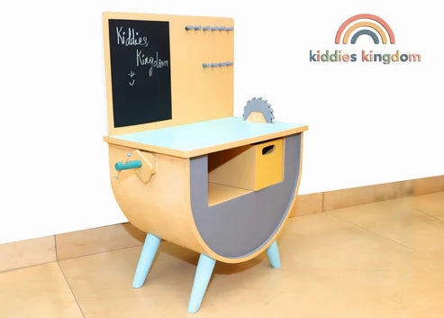 Kiddies Kingdom Tool Bench - Warm Grey Imaginative Play For Beginners
