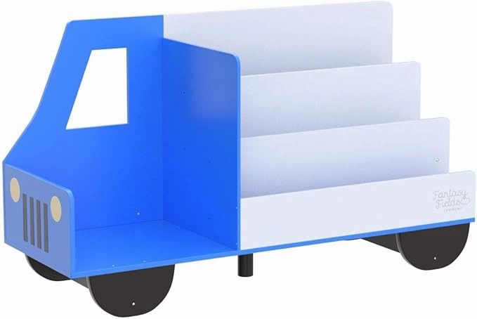 Kiddies Kingdom Truck wooden display bookshelf Organisers For Ages 3 and Above