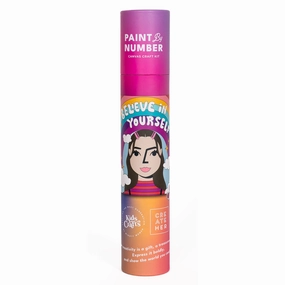 Kids Crafts Believe in Yourself Paint by Number Canvas Art Kit for Girls