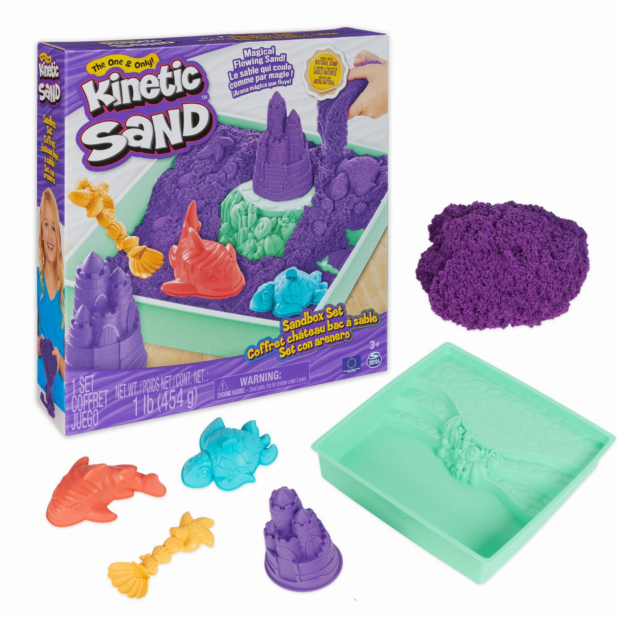 Kinetic Sand Sandbox Set Purple