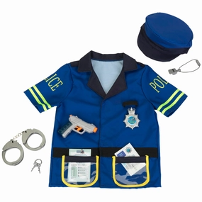 Klein 7pc PRO Police Costume Set - Blue & Yellow - Kids Ages 3 