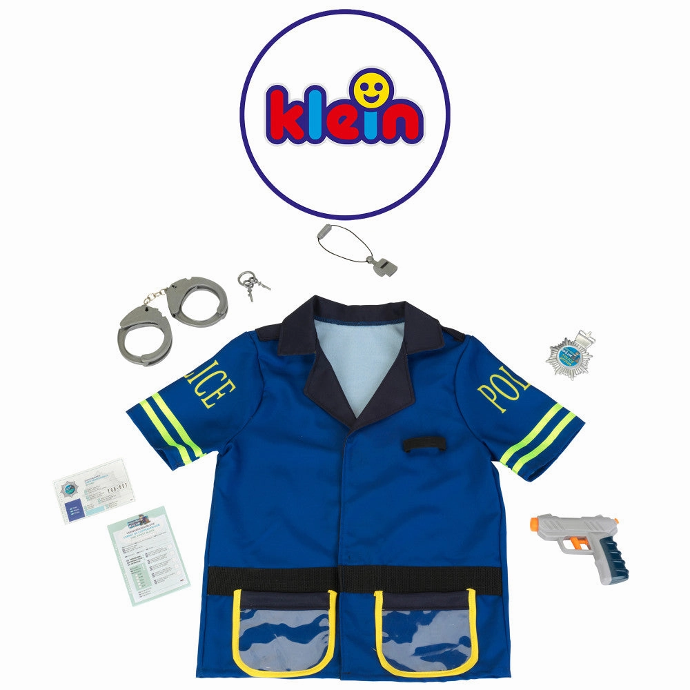 Klein 7pc PRO Police Costume Set - Blue & Yellow - Kids Ages 3 