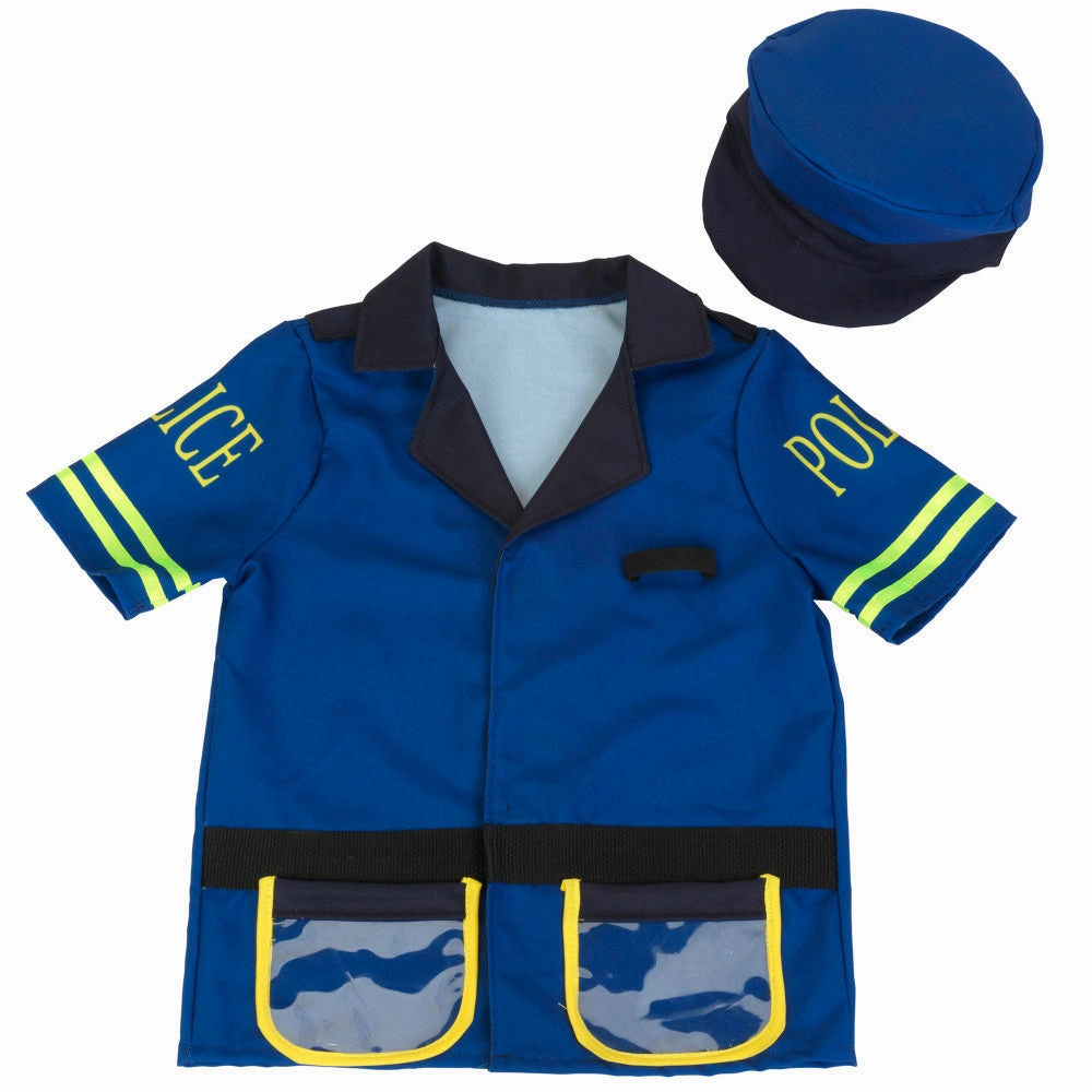 Klein 7pc PRO Police Costume Set - Blue & Yellow - Kids Ages 3 