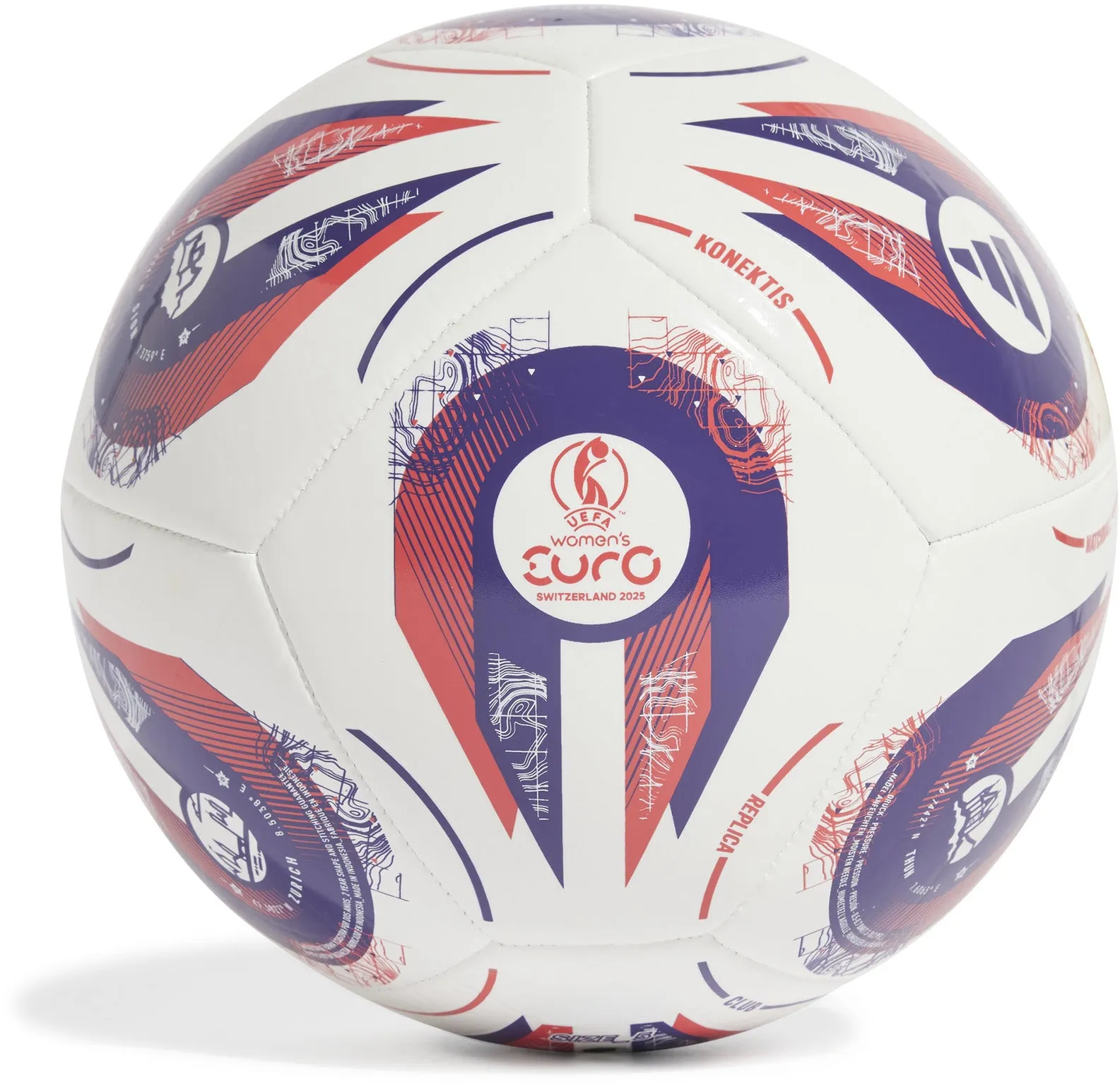 Konektis UEFA Women's EURO25 Club Soccer Ball